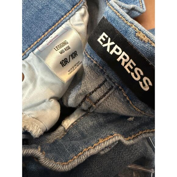 Womens Express ankle jean leggings size 10 mid-rise - Picture 3 of 3